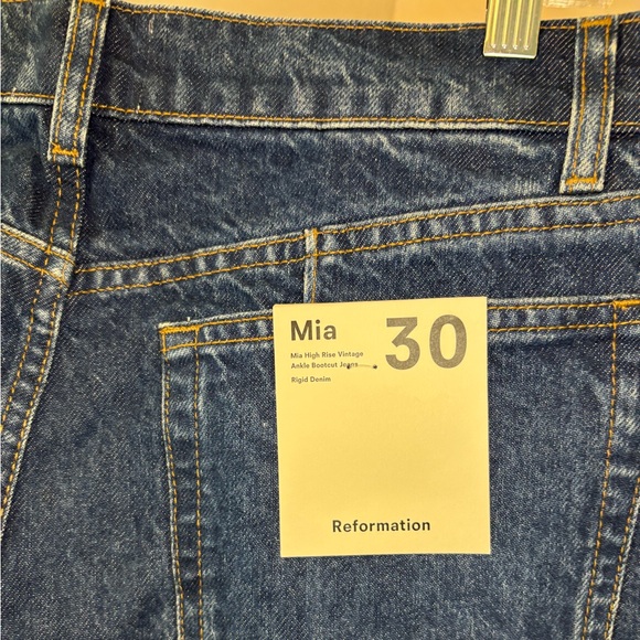 Reformation Dark Blue Bootcut Jeans NWT - Picture 11 of 12